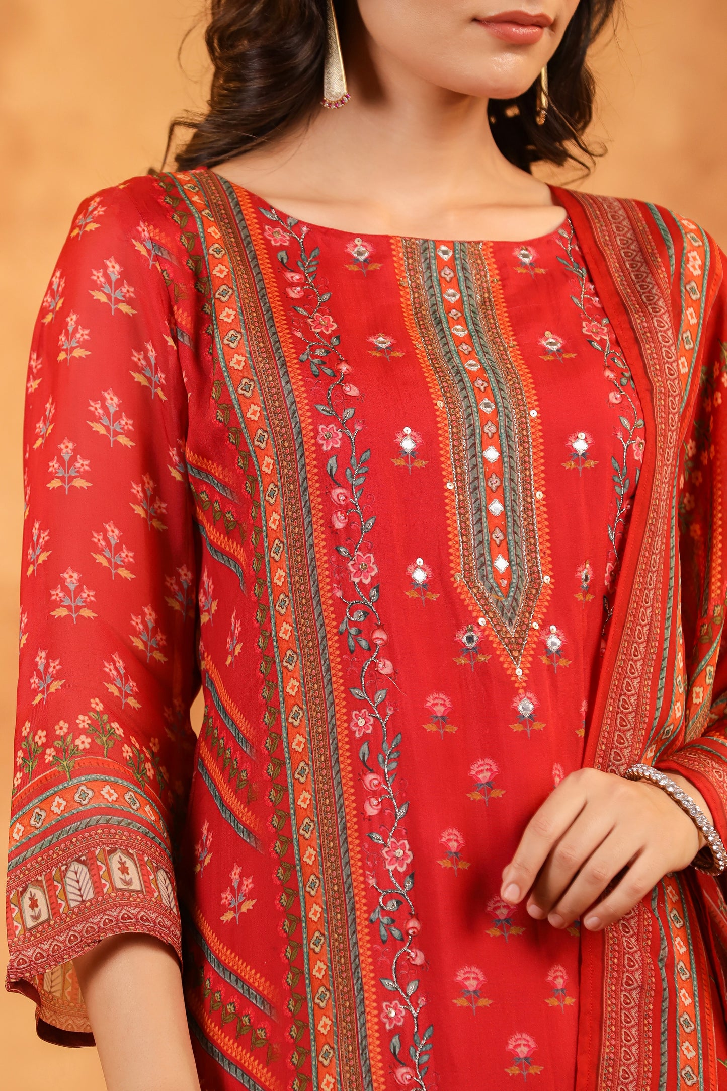 Red Pakisthani Suit Set