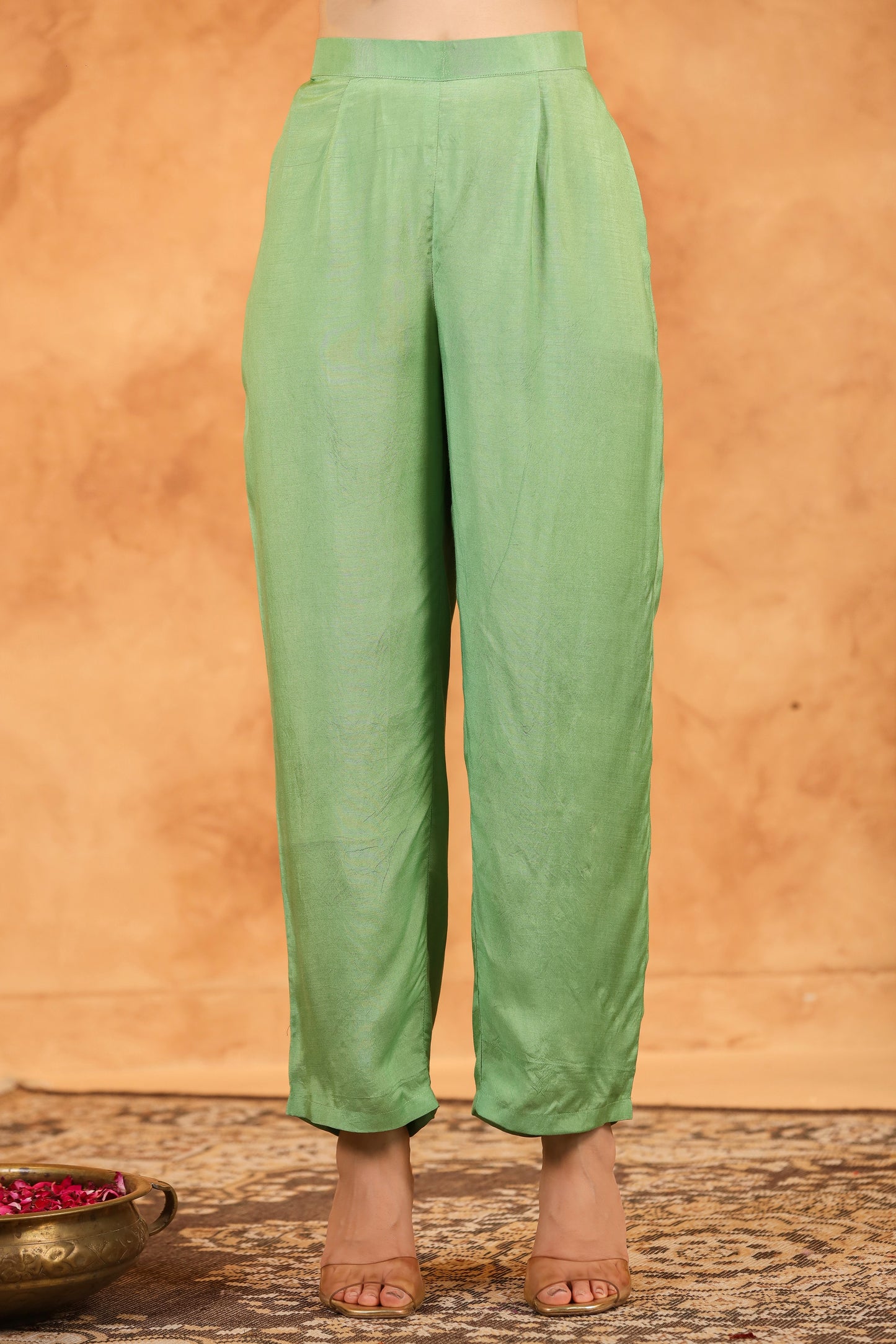 Pastel Green Shimmer Suit Set