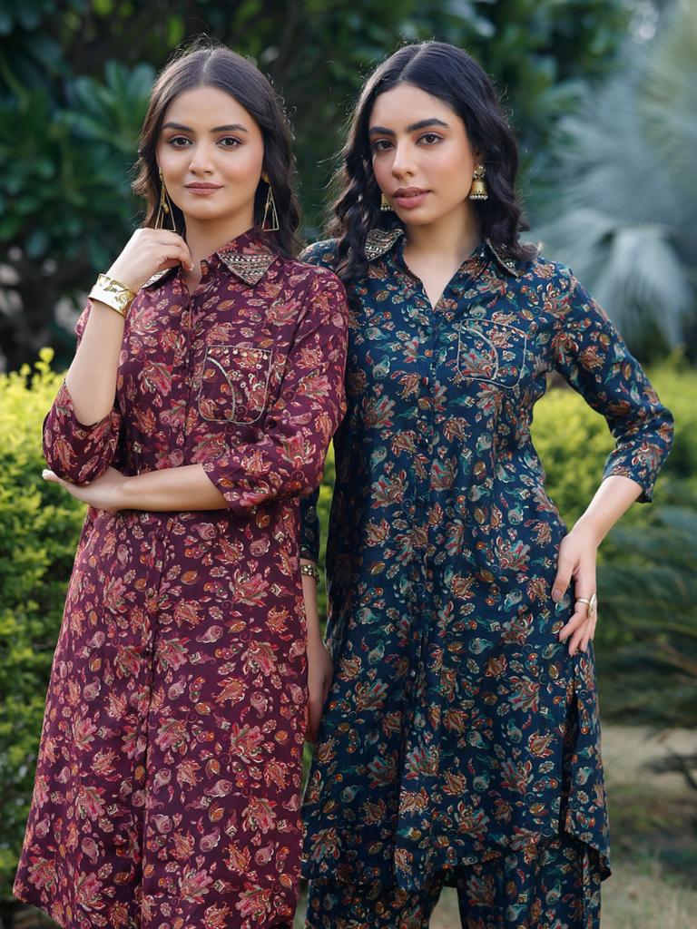 Green Floral Co-ord set