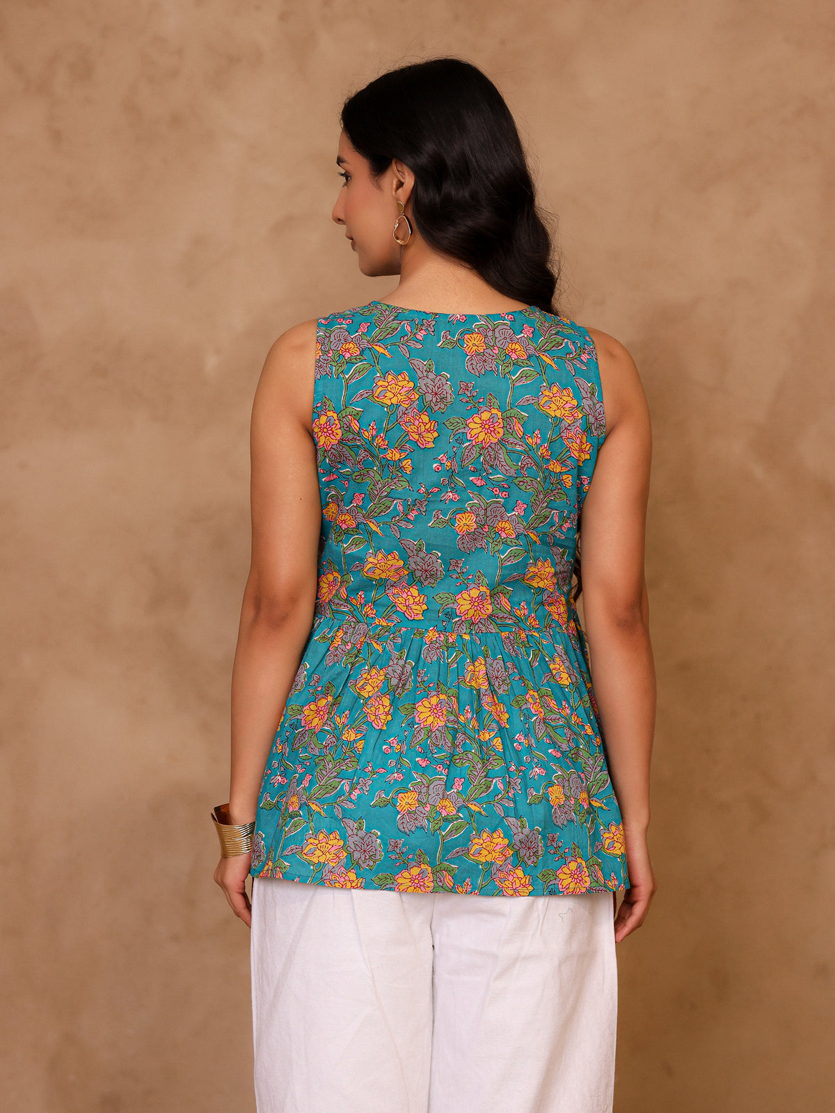 Amber Pure Cotton Peplum Top
