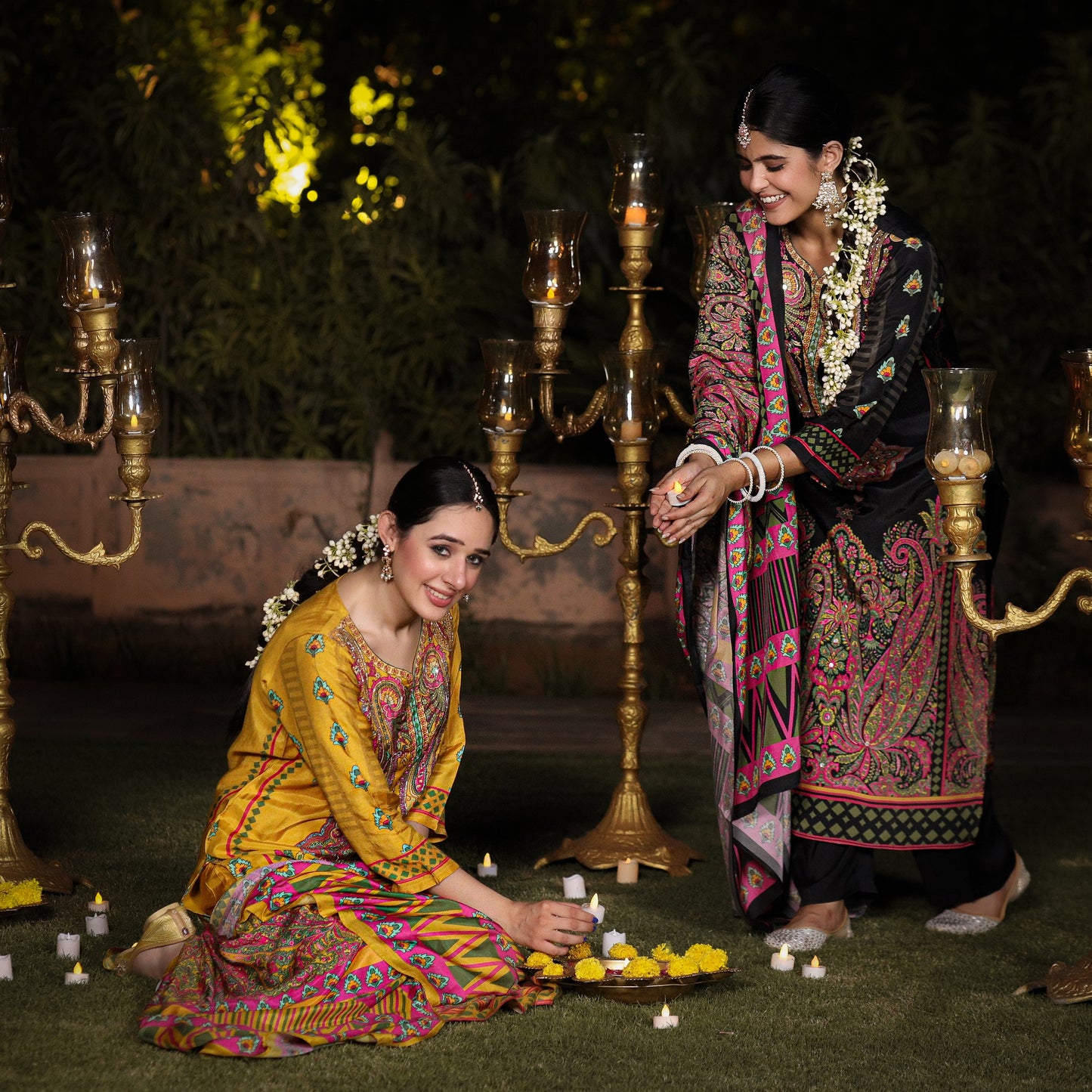 Black Pakistani Muslin Suit Set