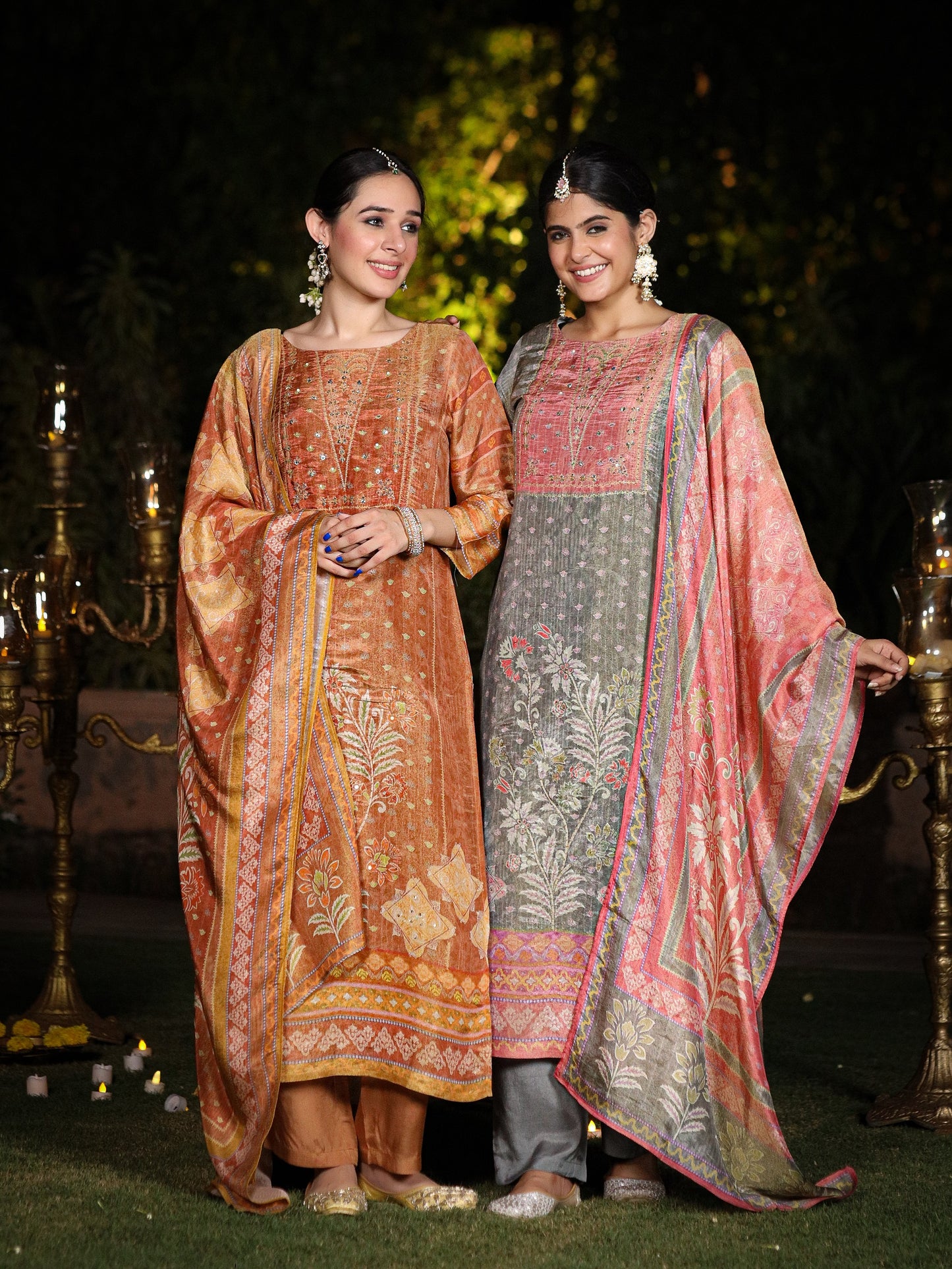 Ice Grey Shimmer Suit Set