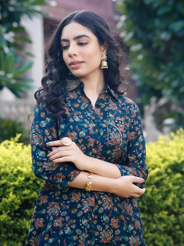 Green Floral Co-ord set