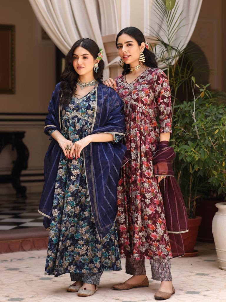 Blue kalidar Suit set