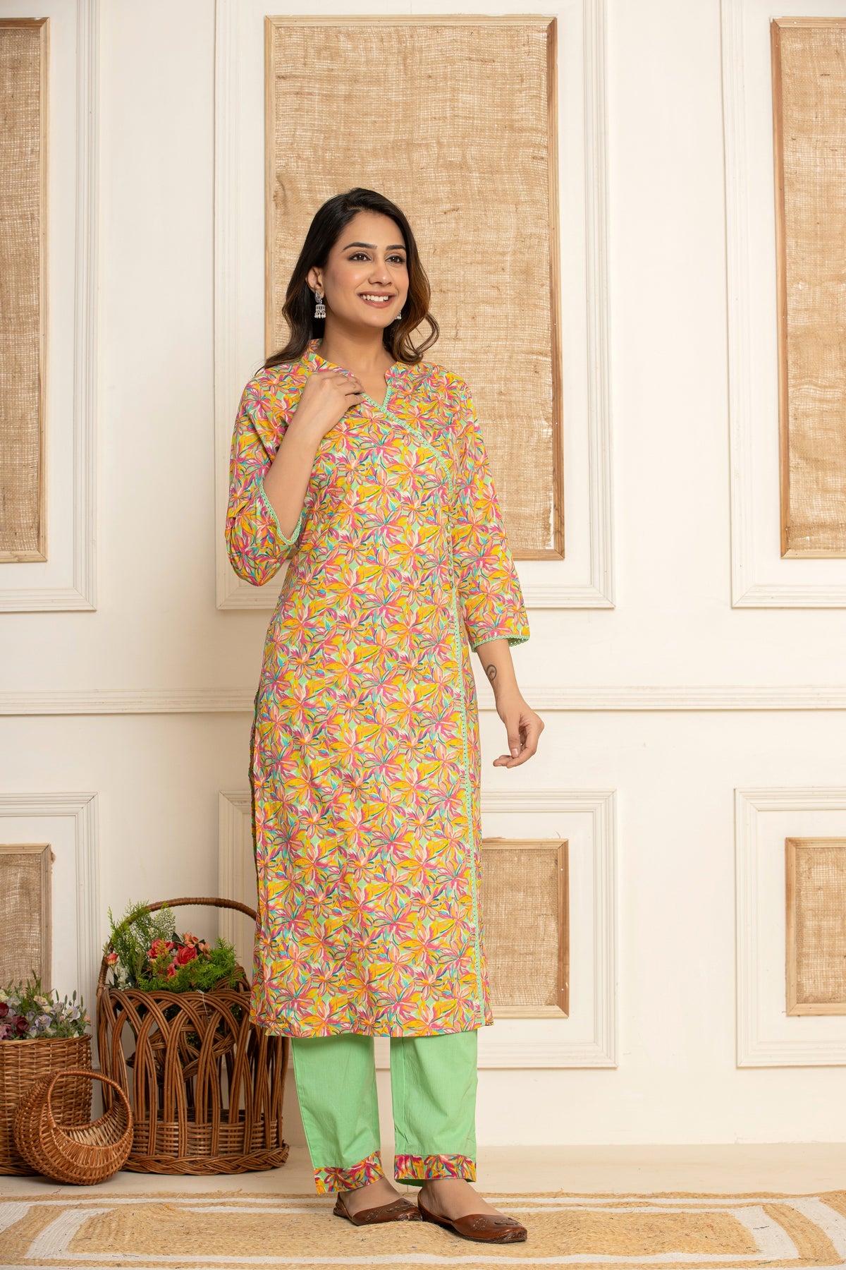 Reet Angrakha Pure Cotton Kurta set
