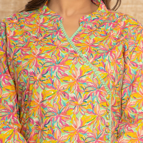 Reet Angrakha Pure Cotton Kurta set