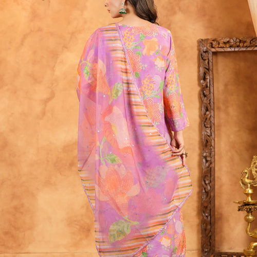 Lilac Muslin Suit Set