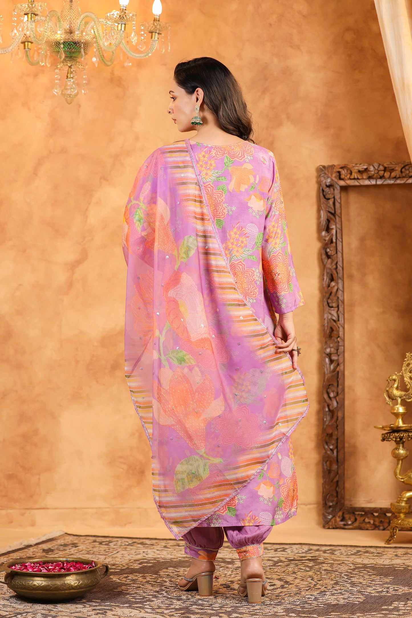 Lilac Muslin Suit Set