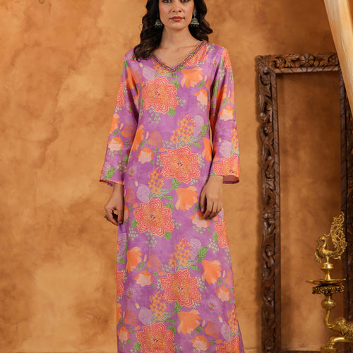 Lilac Muslin Suit Set