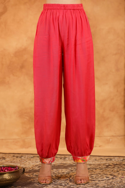 Salmon Pink Muslin Suit Set