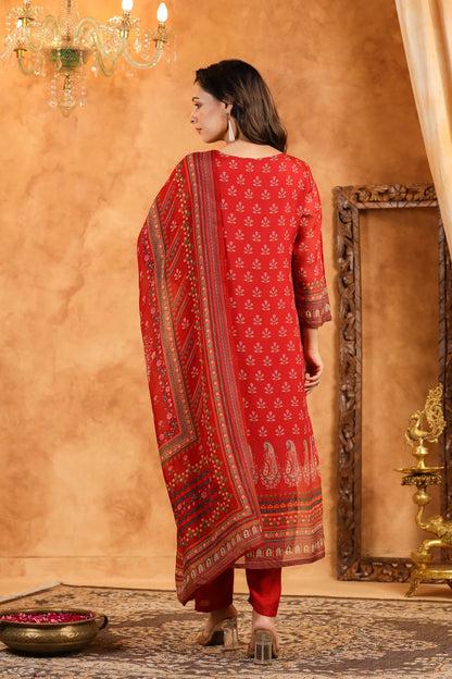 Red Pakisthani Suit Set