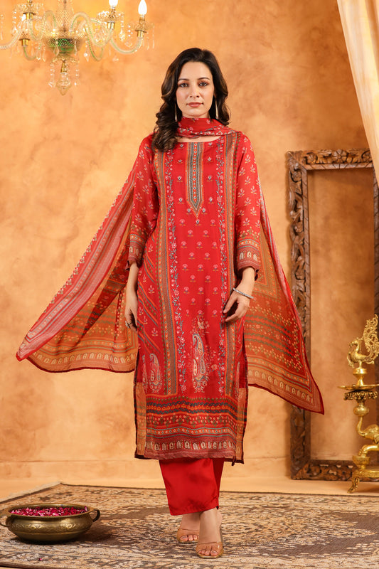 Red Pakisthani Suit Set