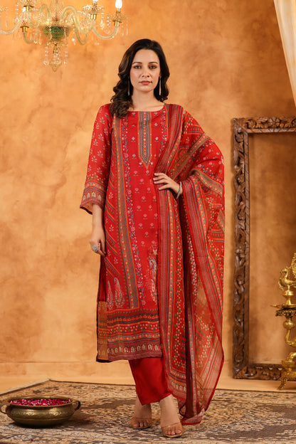 Red Pakisthani Suit Set