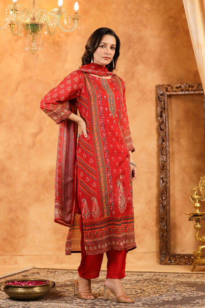 Red Pakisthani Suit Set