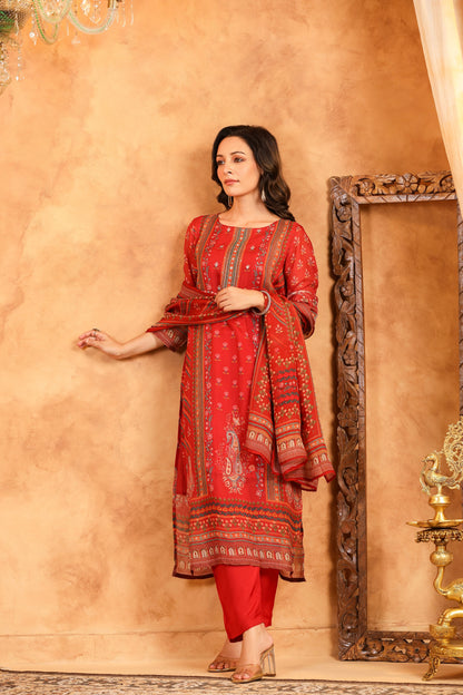 Red Pakisthani Suit Set