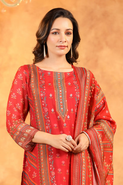 Red Pakisthani Suit Set