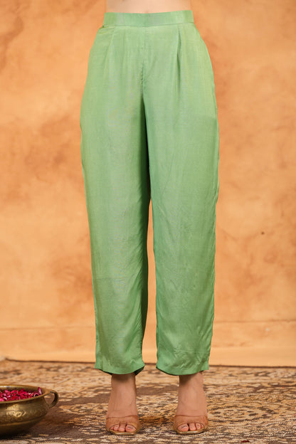 Pastel Green Shimmer Suit Set