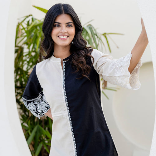 Mila Pure Cotton Embroidery Co-ord Set