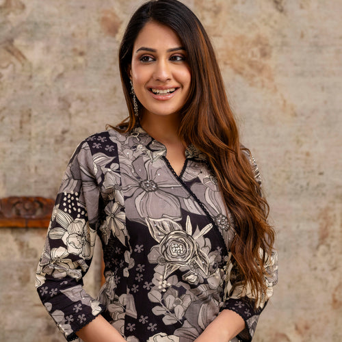 Naaya Angrakha Pure Cotton Kurta Set