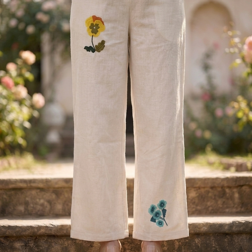 Ira Floral Embroidered Vest Set