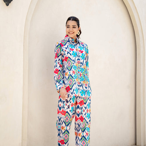 Ikkat Pure Cotton Co-ord Set