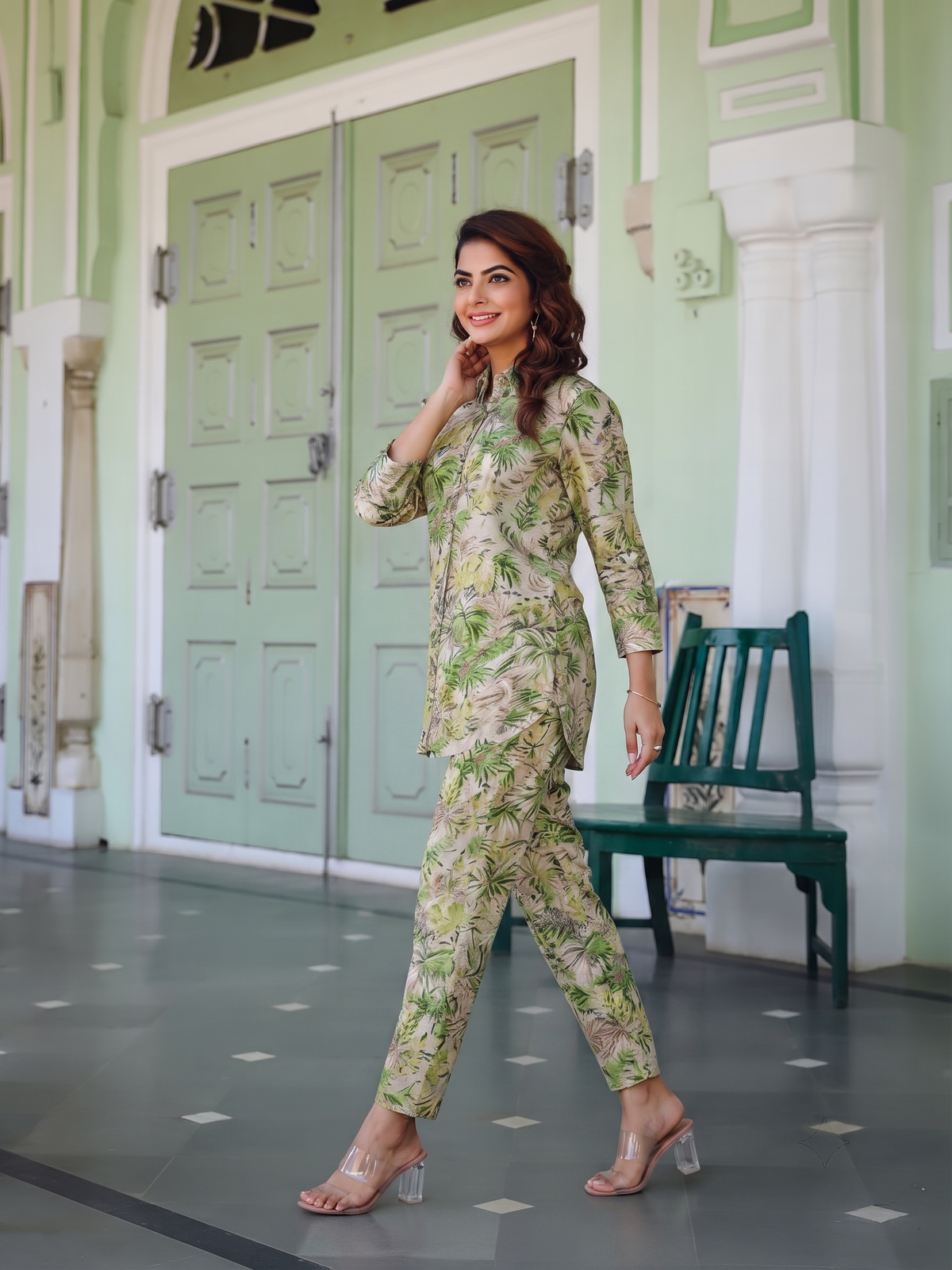 Aira Floral Hand-embroidered Co-ord Set
