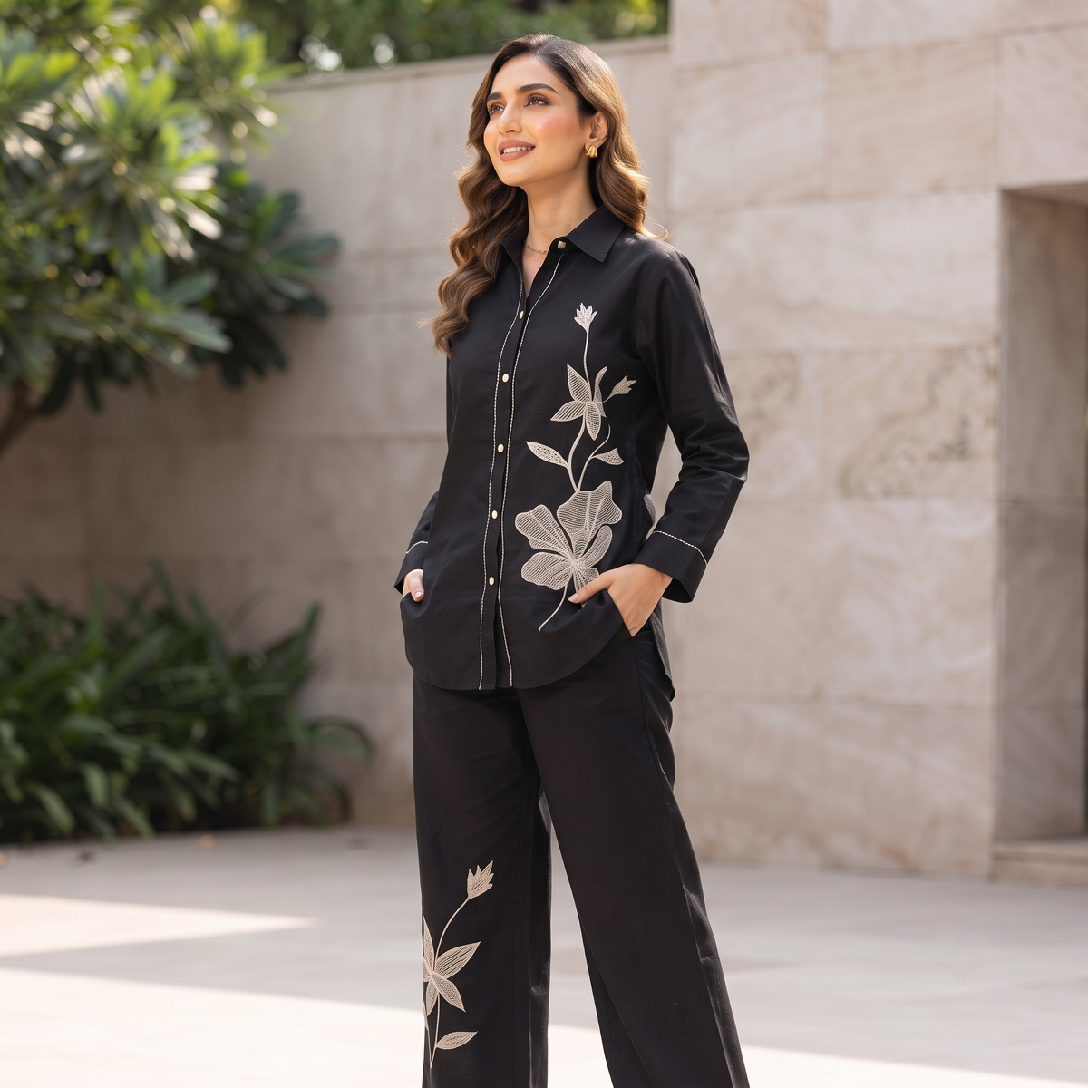 Aura Floral Applique Co-ord Set