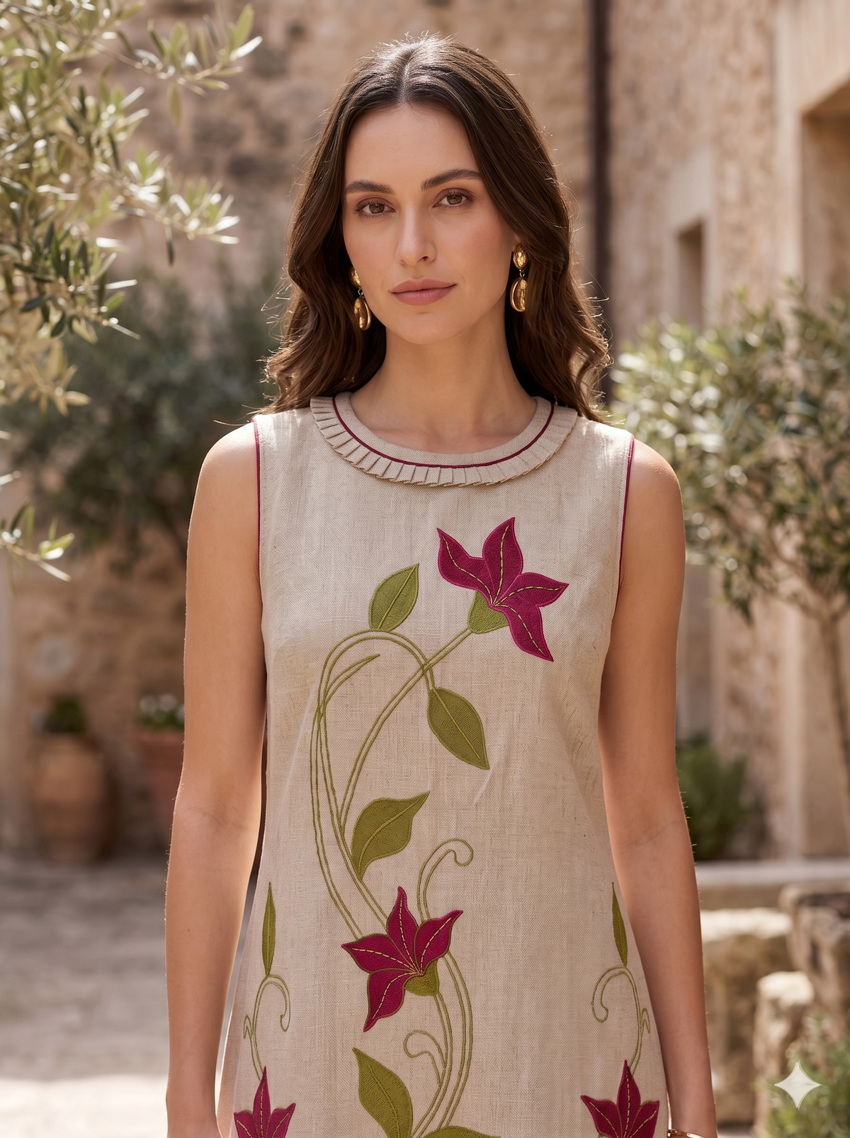 Mabel Applique Jute Dress