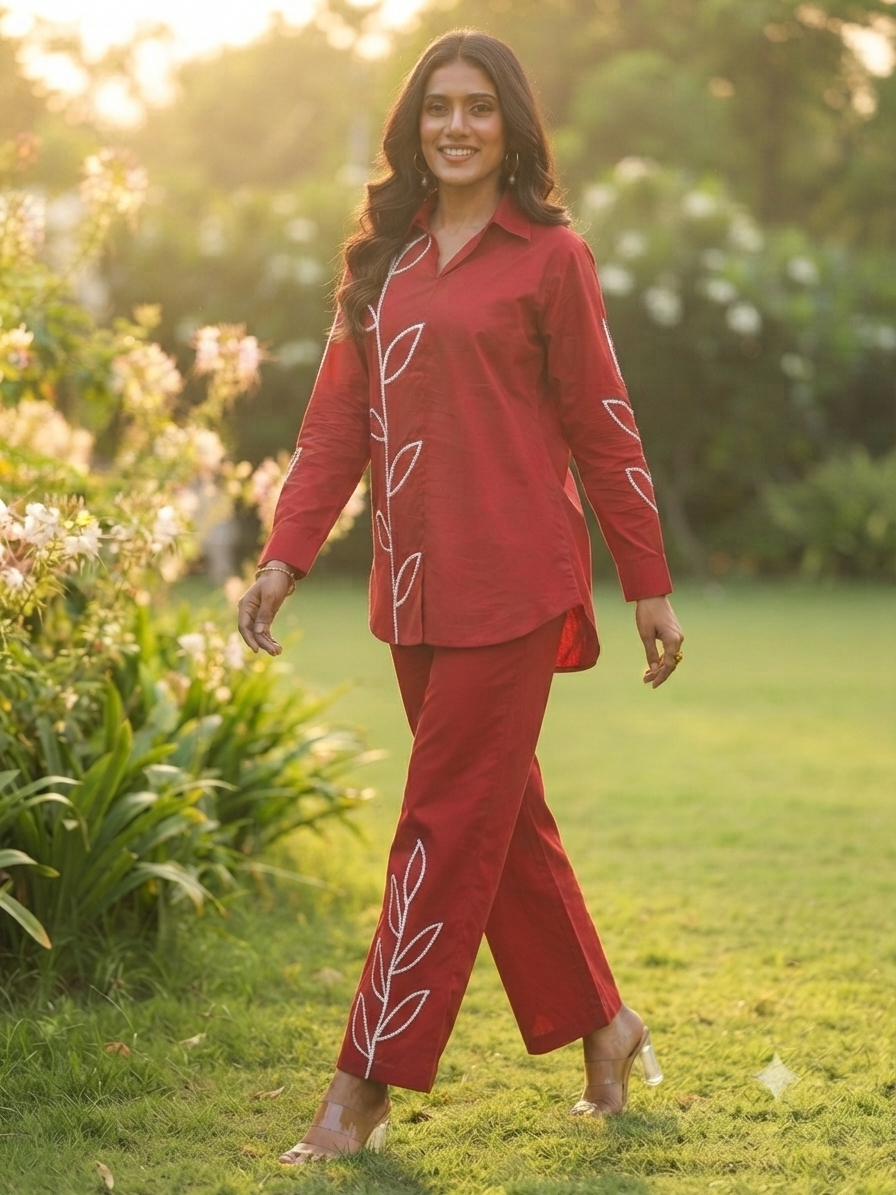 Ela Embroidered Co-ord Set