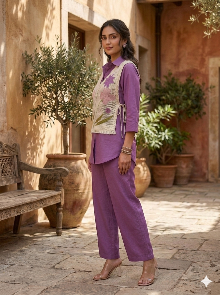 Orchid Vest Co-ord Set