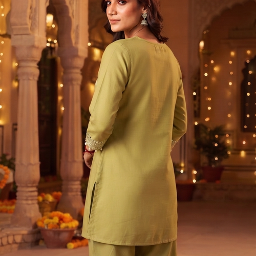 Rida Green Shell & Mirror Co-ord Set