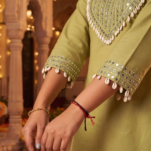Rida Green Shell & Mirror Co-ord Set