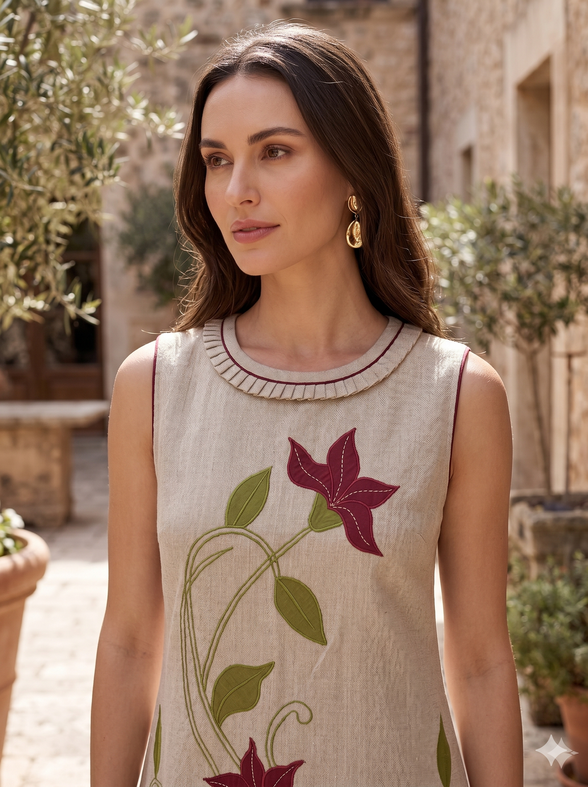 Mabel Applique Jute Dress