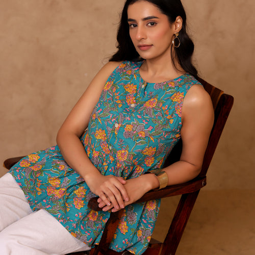 Amber Pure Cotton Peplum Top