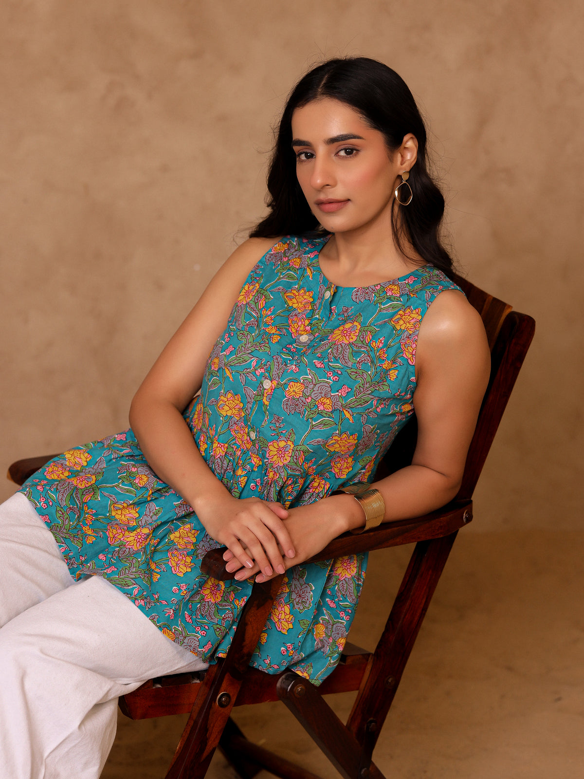 Amber Pure Cotton Peplum Top