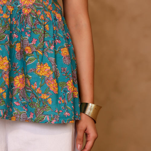 Amber Pure Cotton Peplum Top