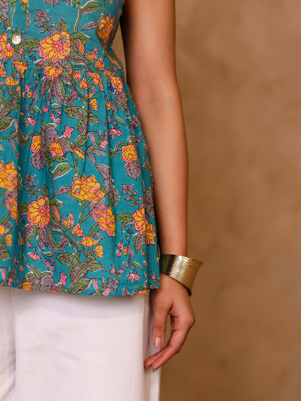 Amber Pure Cotton Peplum Top