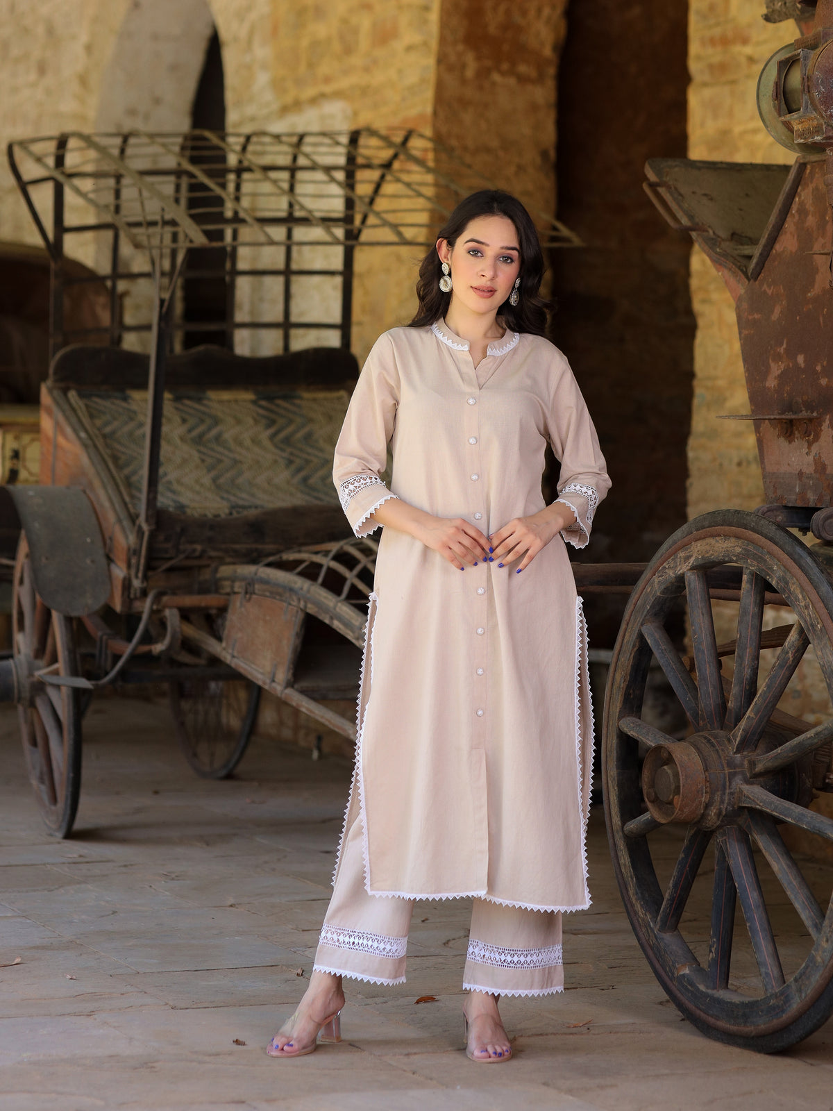 Rumi Handloom Cotton Kurta Set