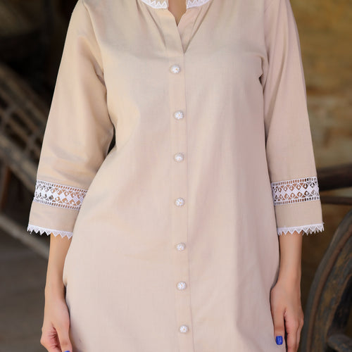 Rumi Handloom Cotton Kurta Set