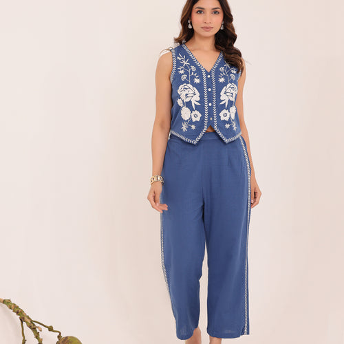 Vera Embriodered Vest Set