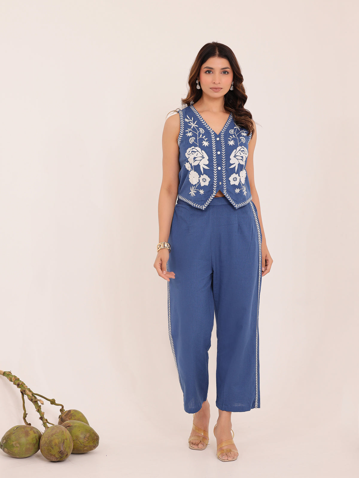 Vera Embriodered Vest Set