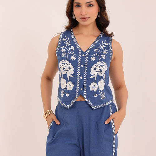 Vera Embriodered Vest Set
