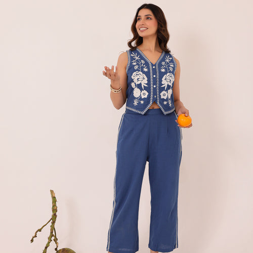 Vera Embriodered Vest Set
