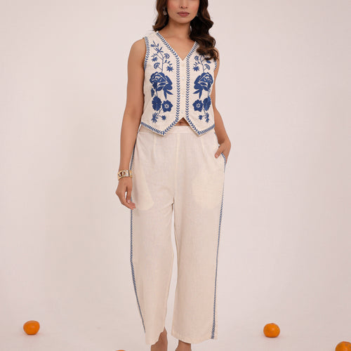 Vera Embriodered Vest Set