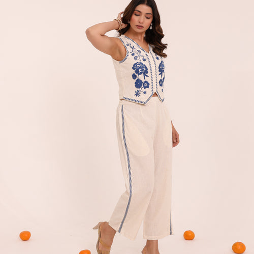 Vera Embriodered Vest Set