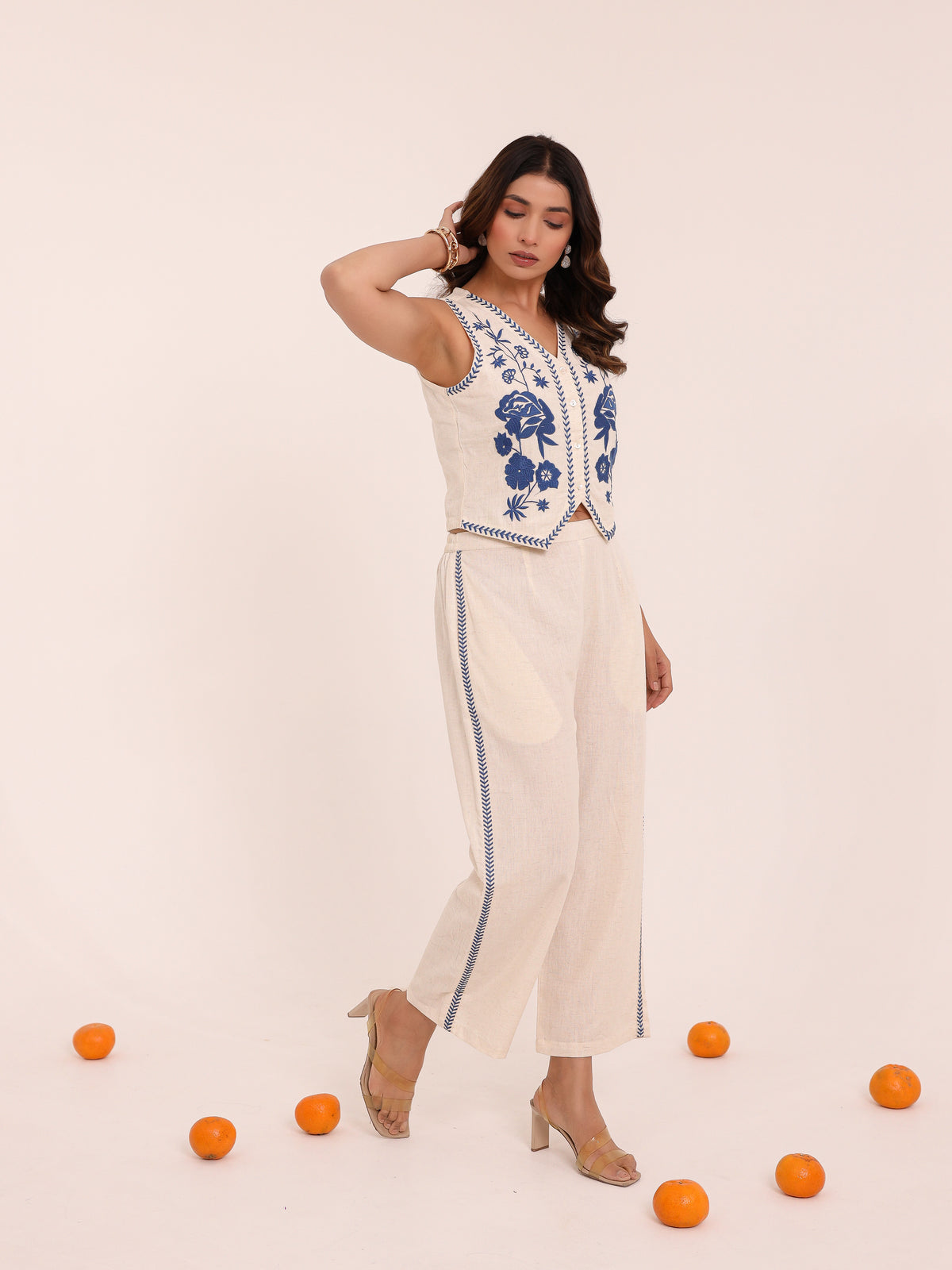 Vera Embriodered Vest Set
