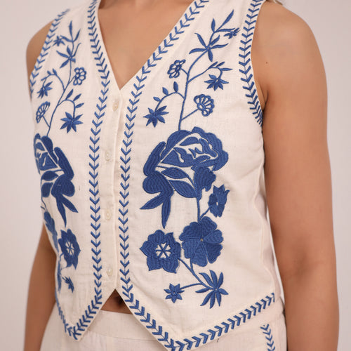 Vera Embriodered Vest Set