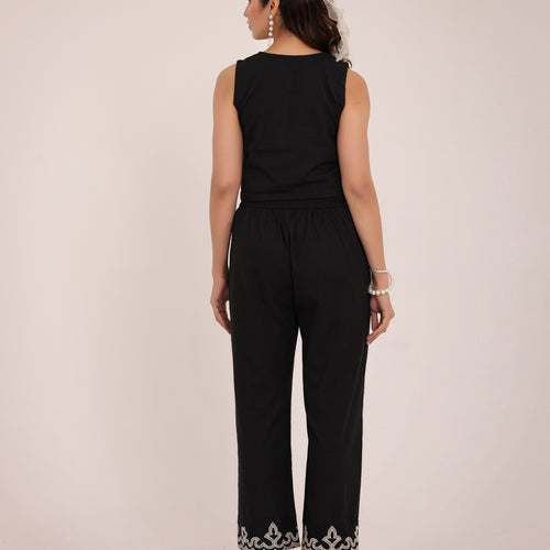 Zola Embroidered Crop Co-ord Set