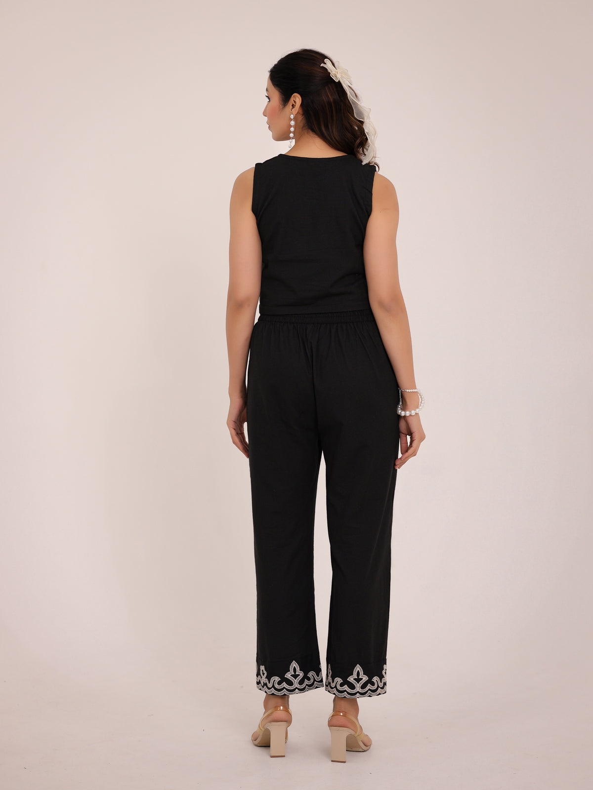 Zola Embroidered Crop Co-ord Set
