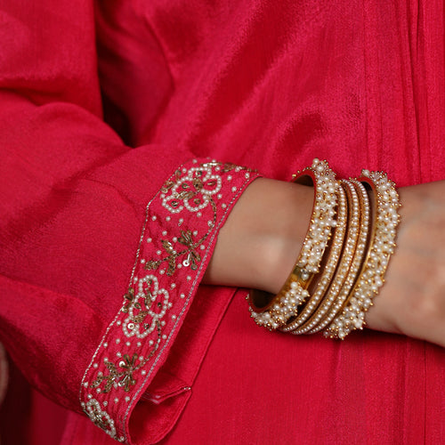 Vivid Pink Chinnon Suit Set